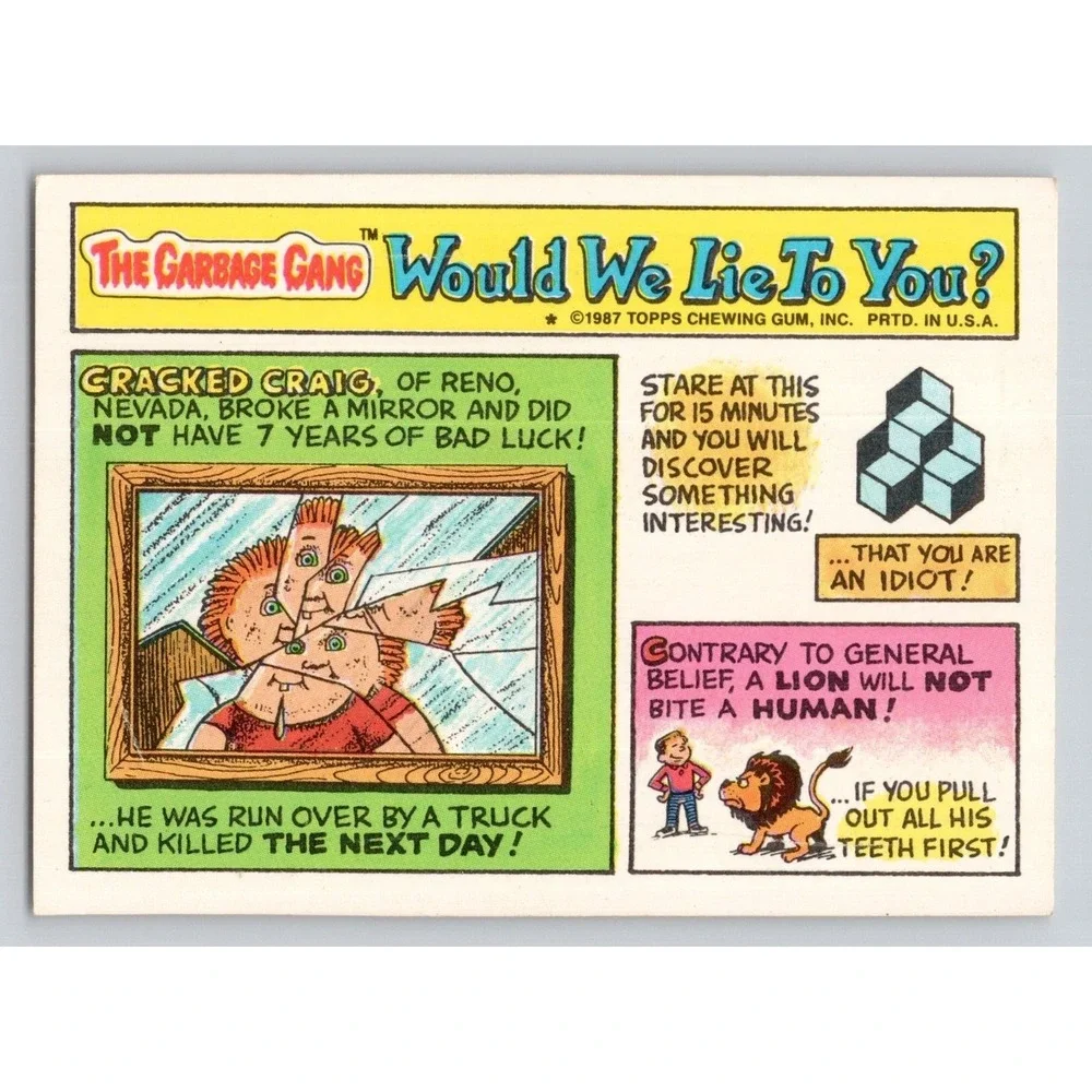 1987 Topps Garbage Pail Kids Juicy Bruce #341a Series 9